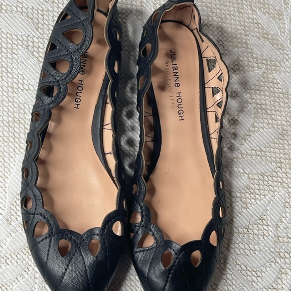 Julianne Hough x Sole Society "Karlene" cutout flats in black retired style 8 - Picture 2 of 6